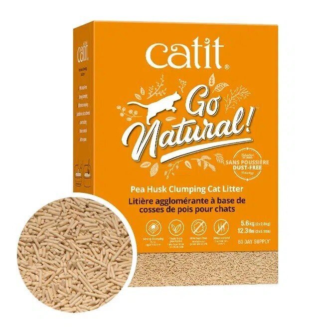 Granulu pakaiši Catit Go Natural!, 2x2,8 kg cena un informācija | Kaķu smiltis, pakaiši | 220.lv