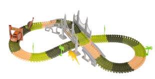 Automašīnu trase ar dinozauriem, 192 daļas cena un informācija | Rotaļlietas zēniem | 220.lv