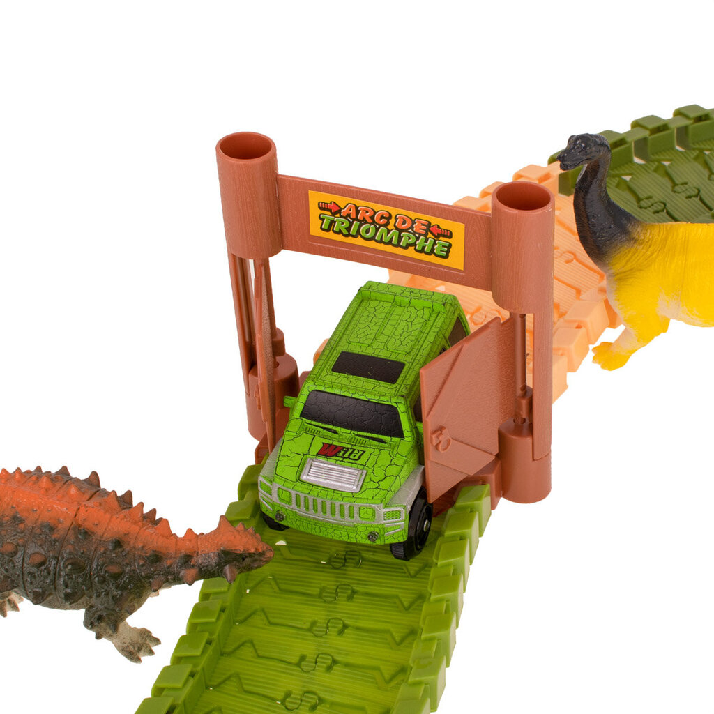 Automašīnu trase ar dinozauriem, 192 daļas cena un informācija | Rotaļlietas zēniem | 220.lv