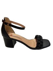 Женская уличная обувь на каблуке 412184 01, черная/sams, 412184*01-041 цена и информация | Женские босоножки | 220.lv