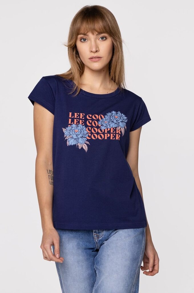 T-krekls sievietēm Lee Cooper Flowers12 1010, zils cena un informācija | T-krekli sievietēm | 220.lv