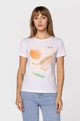 T-krekls sievietēm Lee Cooper Zoe 4909, balts цена и информация | Женские футболки | 220.lv