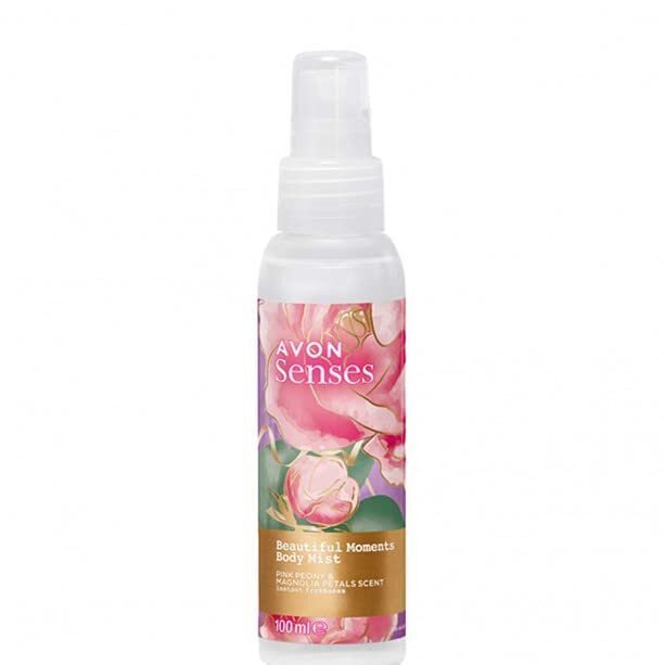 Ķermeņa sprejs ar peonijas un magnolijas aromātu Avon Beautiful Moments, 100 ml cena un informācija | Parfimēta sieviešu kosmētika | 220.lv