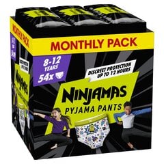 Ночные подгузники-трусики Pampers Ninjamas Space, 54 штуки, 27-43 кг цена и информация | Подгузники | 220.lv