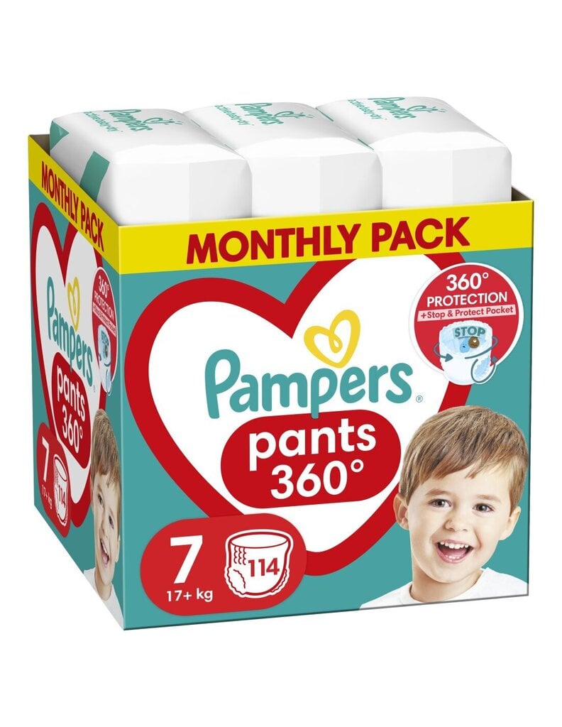 Autiņbiksītes Pampers Pants, Izmērs 7, 17kg+, 114gab. цена и информация | Autiņbiksītes | 220.lv