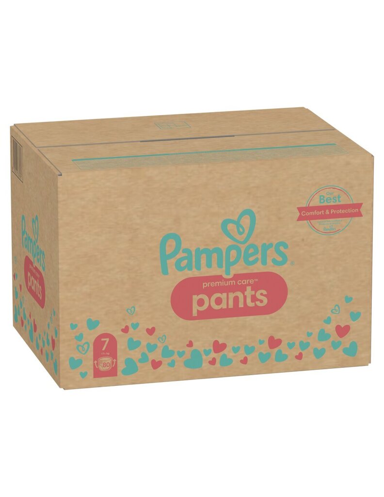Autiņbiksītes Pampers Premium Care Pants, Izmērs 7, 17+kg, 80gab. цена и информация | Autiņbiksītes | 220.lv