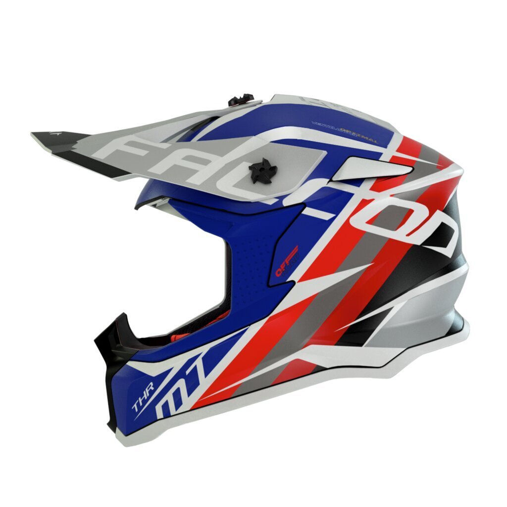 Moto ķivere MT Helmets Falcon THR A7 Gloss, zils cena un informācija | Moto ķiveres | 220.lv