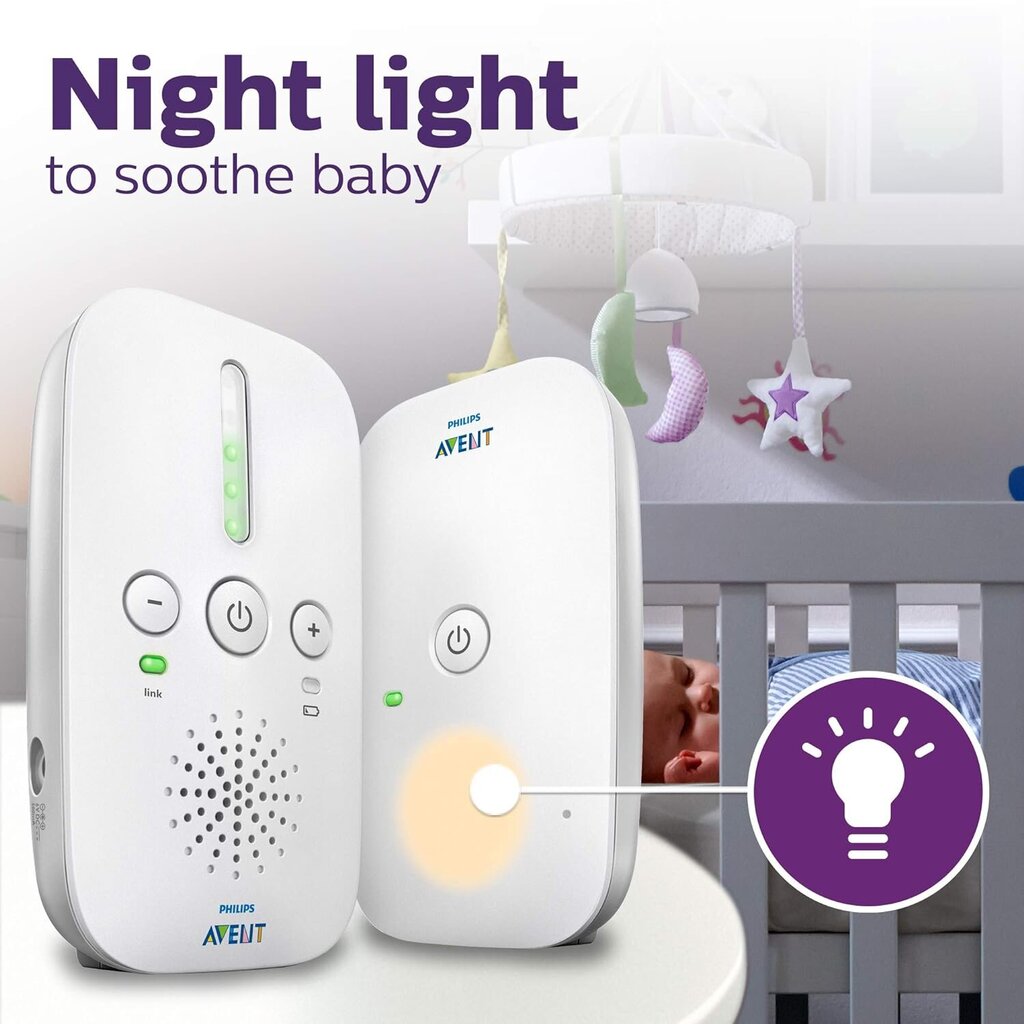 Mobilā aukle Philips Avent Audio SCD502 cena un informācija | Radio un video aukles | 220.lv