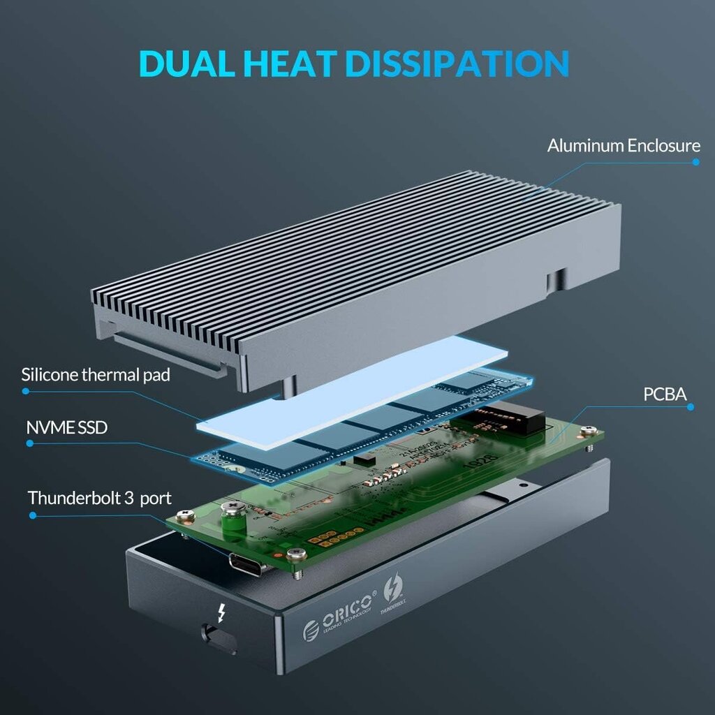 Orico Thunderbolt SCM2T3-G40 cena un informācija | Ārējie cietie diski | 220.lv