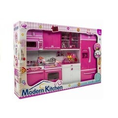 Bērnu virtuve ar skaņām un gaismām Lean Toys, rozā cena un informācija | Rotaļlietas meitenēm | 220.lv