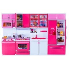 Bērnu virtuve ar skaņām un gaismām Lean Toys, rozā cena un informācija | Rotaļlietas meitenēm | 220.lv