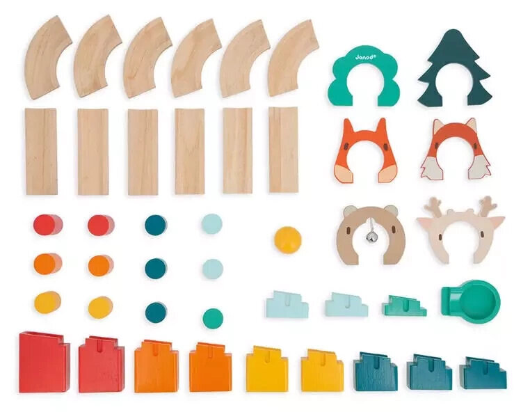 Janod Wooden puzles trase Mana pirmā bumbiņas trase 2+ cena un informācija | Rotaļlietas zīdaiņiem | 220.lv