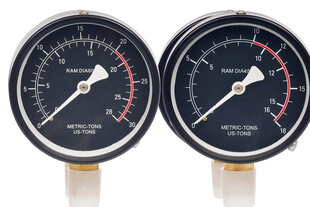 Hidrauliskās spiednes manometrs Avtodelo 43828 cena un informācija | Rokas instrumenti | 220.lv