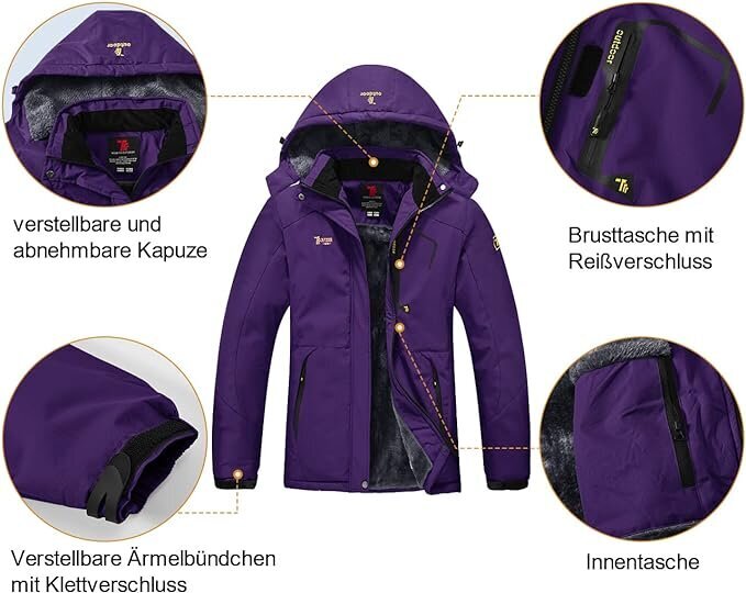 Sieviešu ūdensizturīga jaka Ysento, violeta cena un informācija | Sieviešu virsjakas | 220.lv