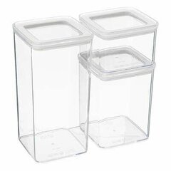 Набор из 3 прозрачных коробок Eske цена и информация | Посуда для хранения еды | 220.lv