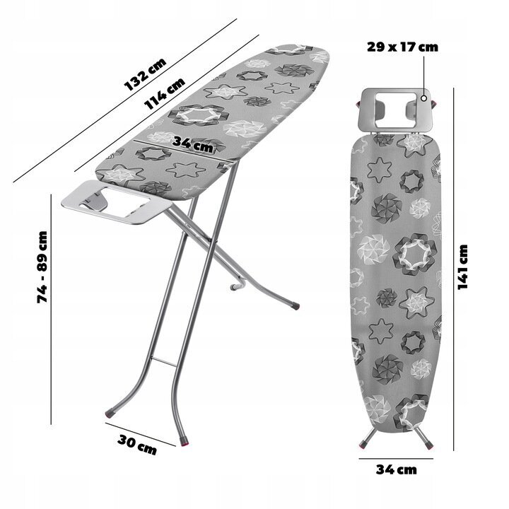 Kadax gludināmais dēlis, 114x34 cm cena un informācija | Veļas gludināšana | 220.lv