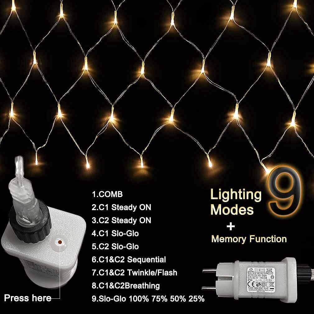 Gresonic vītne iekštelpām un ārtelpām, 100 LED, silti balta cena un informācija | Ziemassvētku lampiņas, LED virtenes | 220.lv
