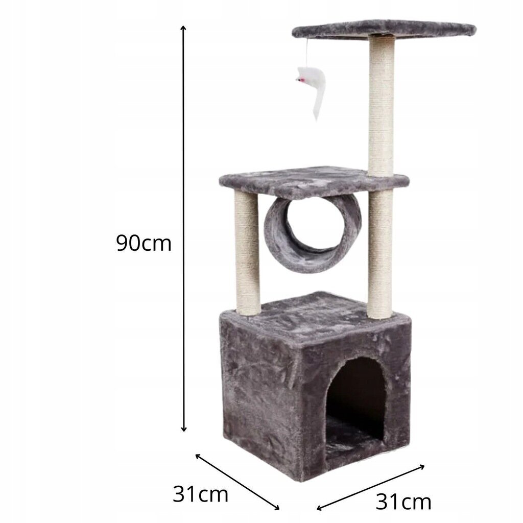 Kaķu skrāpis, 90cm цена и информация | Kaķu mājas, nagu asināmie | 220.lv