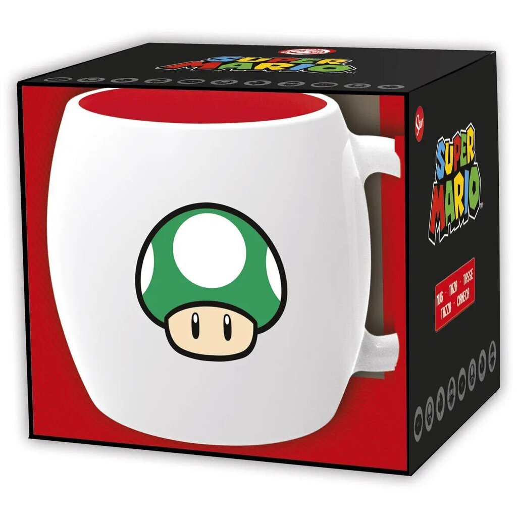 Krūze ar kārbu Super Mario 1-UP Keramika 360 ml цена и информация | Glāzes, krūzes, karafes | 220.lv