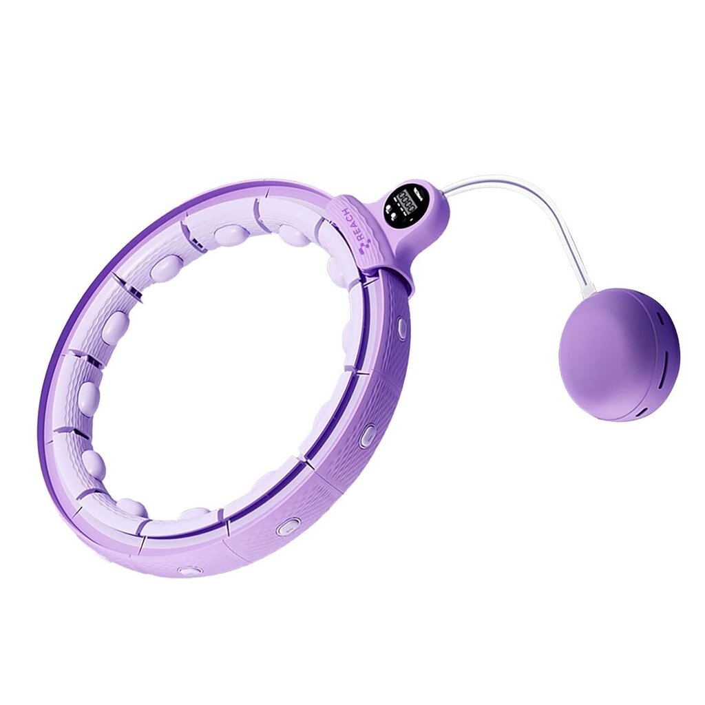 Masāžas vingrošanas riņķis Reach Smart Hula Hoop TEZ1, violets цена и информация | Vingrošanas riņķi un nūjas | 220.lv