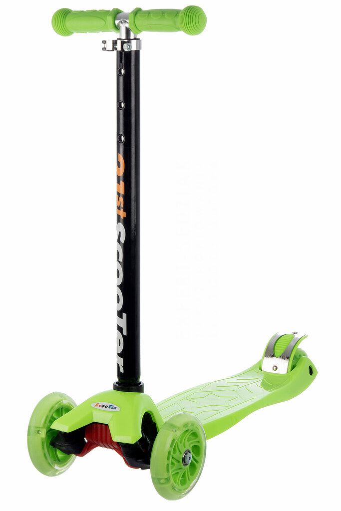 Trīsriteņu skrejritenis Scooter LP181, zaļš/melns cena un informācija | Skrejriteņi | 220.lv