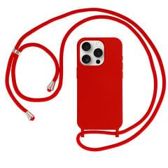 Силиконовый чехол с ремешком для Iphone 13 Pro Max дизайн 1, красный цена и информация | Чехлы для телефонов | 220.lv