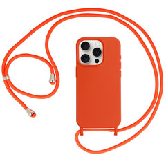 Силиконовый чехол с ремешком для Iphone 13 Pro Max дизайн 1, оранжевый цена и информация | Чехлы для телефонов | 220.lv