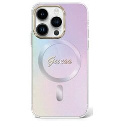 Guess GUHMP15LHITSU iPhone 15 Pro 6.1" fioletowy|purple hardcase IML Iridescent MagSafe цена и информация | Чехлы для телефонов | 220.lv