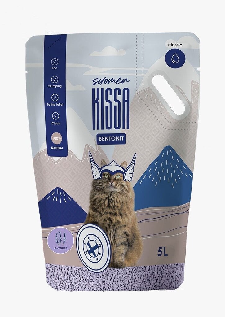 Pakaiši kaķiem Suomen Kissa ar lavandas aromātu, 5 l cena un informācija | Smiltis un pakaiši | 220.lv