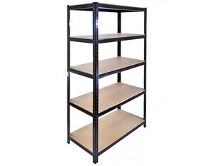 Krāsota metāla glabāšanas plaukts BLACK 180x60x40 175kg/5l TM Smart Regaly цена и информация | Стеллажи, полки | 220.lv