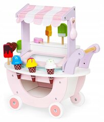 Koka rotaļlieta Saldējuma kafejnīca Ecotoys, rozā cena un informācija | Rotaļlietas meitenēm | 220.lv