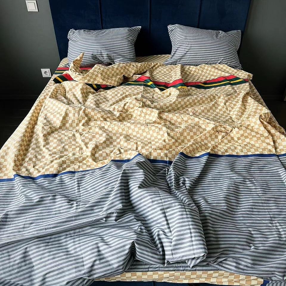 Sweet Sleep gultasveļas komplekts Ģeometrija, 160x200, 4 daļas cena un informācija | Gultas veļas komplekti | 220.lv