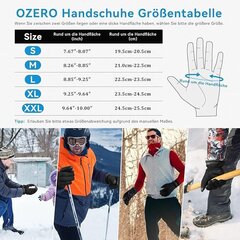 Водонепроницаемые мужские зимние перчатки OZERO цена и информация | Мужские шарфы, шапки, перчатки | 220.lv