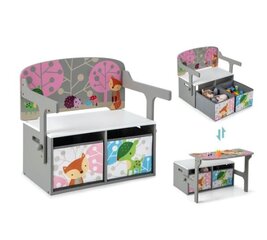Bērnu galda un krēsla komplekts 3in1 Costway цена и информация | Детские столы и стулья | 220.lv