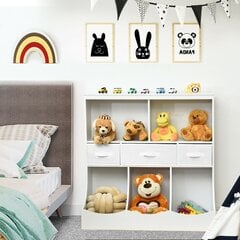 Деревянный детский шкаф для игрушек Costway, 93х40х94 см, белый цена и информация | Шкафчики в детскую | 220.lv