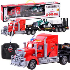 Tālvadības pults vadāma kravas automašīna, sarkana cena un informācija | Rotaļlietas zēniem | 220.lv