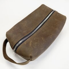 Kosmētikas soma Kristicija Leather Goods, brūna cena un informācija | Kosmētikas somas, spoguļi | 220.lv