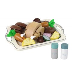 Koka vistas un dārzeņu komplekts Lean Toys, 16d. цена и информация | Игрушки для девочек | 220.lv