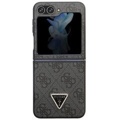 Guess GUHCZF5P4TDPK F731 Z Flip5 czarny|black hardcase Leather 4G Diamond Triangle цена и информация | Чехлы для телефонов | 220.lv