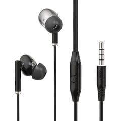 XO wired earphones EP67 jack 3,5 mm black цена и информация | Наушники | 220.lv