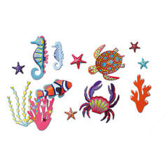 Radošs jūras dzīvnieku komplekts no 3D papīra Janod, 9d. cena un informācija | Attīstošās rotaļlietas | 220.lv