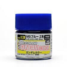 Akrila krāsa Mr.Hobby Gundam Color, MS A.E.U.G.'s Blue, 10 ml cena un informācija | Modelēšanas un zīmēšanas piederumi | 220.lv