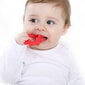 Ģeometriskais zobu riņķis Mombella, sarkans, 6 mēneši+, 1gab. cena un informācija | Zobu riņķi | 220.lv