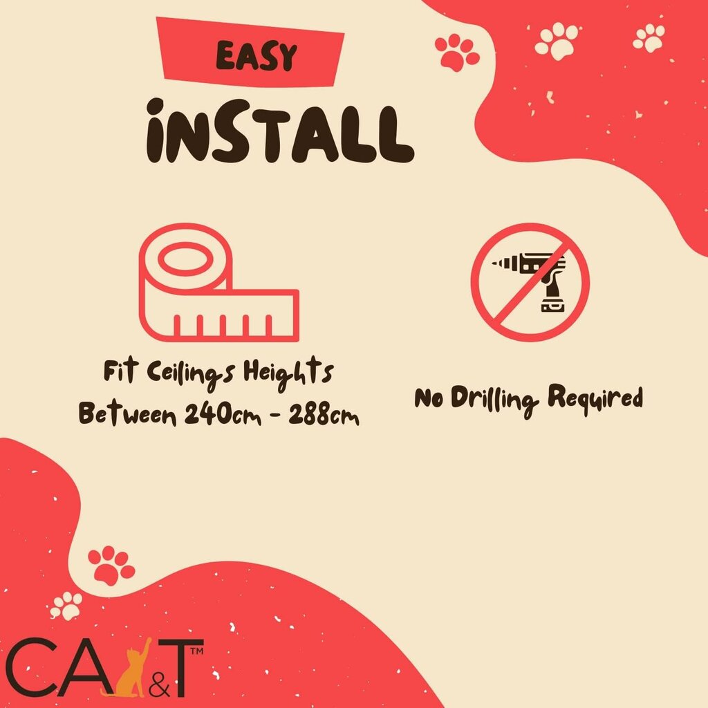 Kaķu māka Ca&T, 288 cm cena un informācija | Kaķu mājas, nagu asināmie | 220.lv