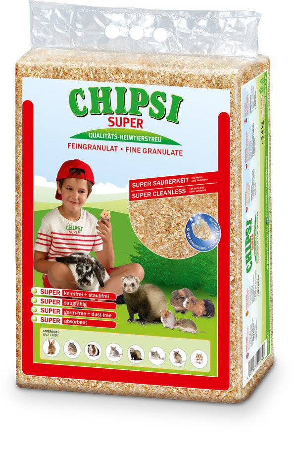 Zāģskaidas Chipsi Super, 3,4kg cena un informācija | Pakaiši, siens grauzējiem | 220.lv