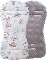 Двусторонний вкладыш в коляску  Babymam, Gray, 71x35 cm цена и информация | Аксессуары для колясок | 220.lv