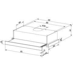 Кухонная вытяжка, 90 см., Inox Berdsen цена и информация | Вытяжки на кухню | 220.lv