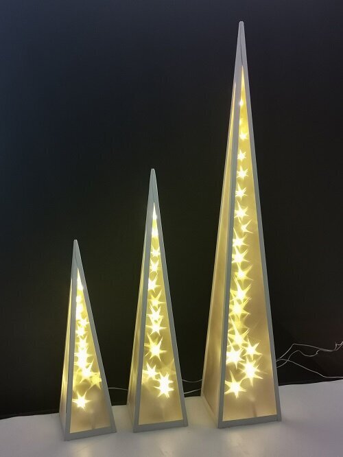 LED piramīdas zvaigzne, 16x16x90cm, 6ilita цена и информация | Interjera priekšmeti | 220.lv