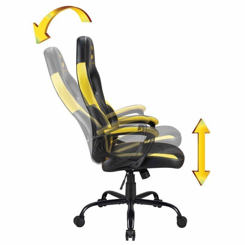 Spēļu krēsls Subsonic Original Batman, melns/dzeltens cena un informācija | Biroja krēsli | 220.lv