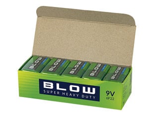 Akumulators BLOW 9 V 10 gab. cena un informācija | Baterijas | 220.lv